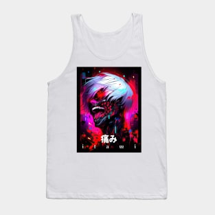 PROUD OTAKU 🖤🩸💀 ITAMI 痛み GHOUL  🖤🩸💀 FEEL MY PAIN🩸🩸🩸ANIME EMO ART Tank Top